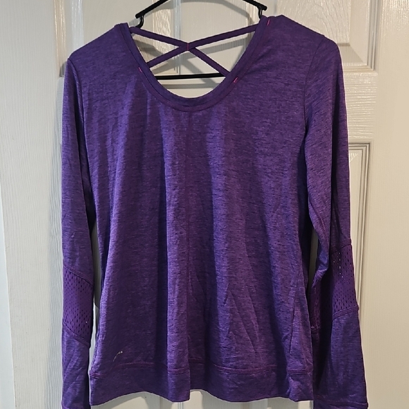 Reebok Women's Violet Long Sleeve Tee - Picture 4 of 4